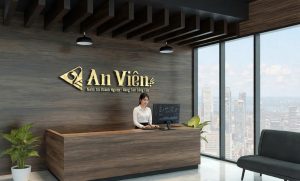 hình minh hoa quầy lễ tân công ty TNHH VPP An Viên